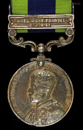 INDIA GENERAL SERVICE MEDAL one clasp North West Frontier 1930-31 5102135 GNR A T WATTS RA++++