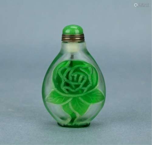 Qing Peking Glass Snuff Bottle QianLong Period