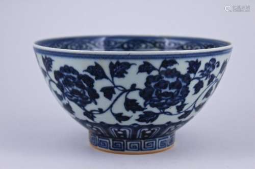 Ming Blue&White Floral Porelain Bowl