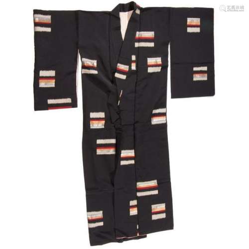Two fine Japanese silk kimonos.