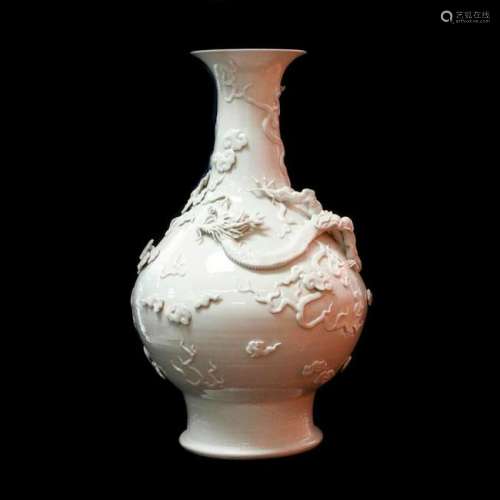 A Large Chinese Blanc de chine vase.