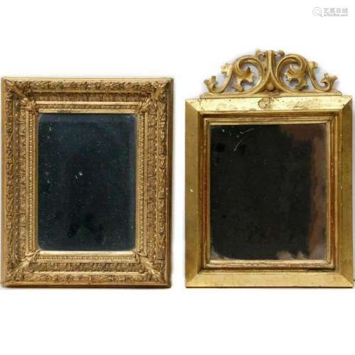 Two 19th century gilt wood mirrors.