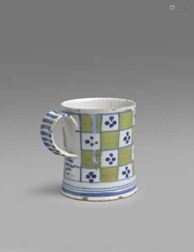 A rare delftware mug c.1740, probably London, the …