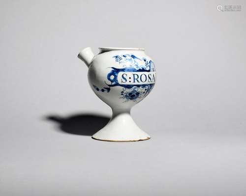 A delftware syrup or wet drug jar mid 18th century…