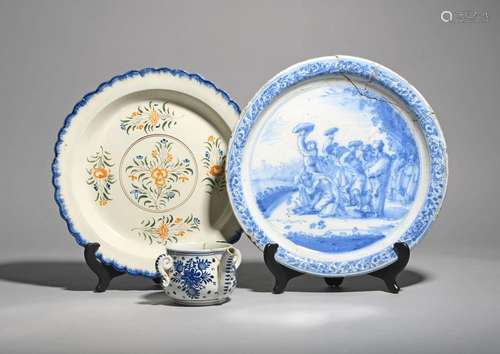 A Delft biblical charger 18th century, painted in …