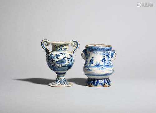 A delftware flower pot 1st half 18th century, Dutc…