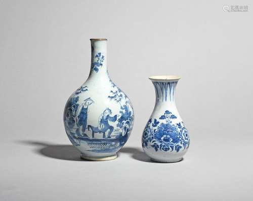 Two delftware vases mid 18th century, one Liverpoo…