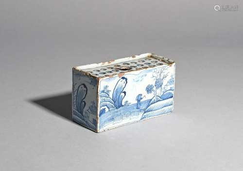 A large delftware flower brick c.1760, probably Li…