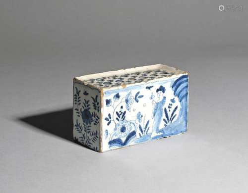 A delftware flower brick c.1750, possibly Lambeth,…