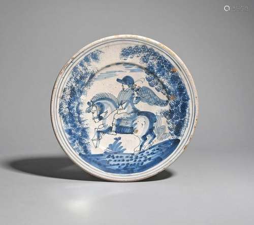 A Spanish maiolica charger 18th century, painted i…