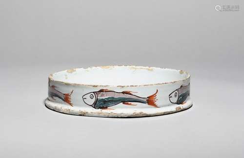 A Liverpool delftware char dish c.1760 70, Zachari…