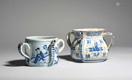 Two delftware posset pots c.1680 1700, London or B…