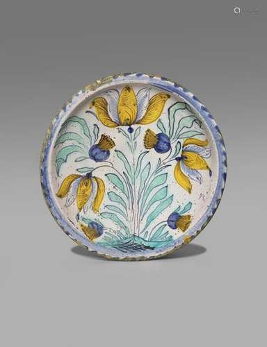 A delftware blue dash tulip charger late 17th/earl…