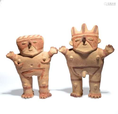 A pair of Chancay figures Peru, circa 1100 1400 AD…