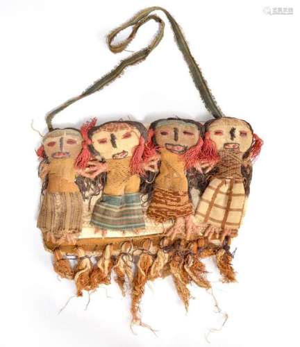 Four Peruvian dolls 20th century with circa 1000 1…