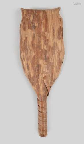 A Plains rattle North America hickory bark, with a…