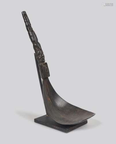 A Haida spoon Northwest Coast horn, the carved han…
