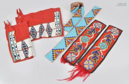 A pair of Arapaho woman's leggings Plains coloured…