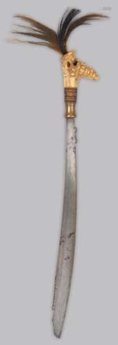 A Dayak mandau sword Borneo, Indonesia with an eng…