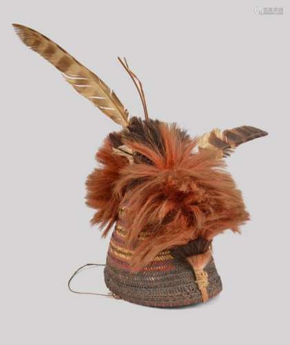 A Naga hat Nagaland fibre, horse hair and feathers…