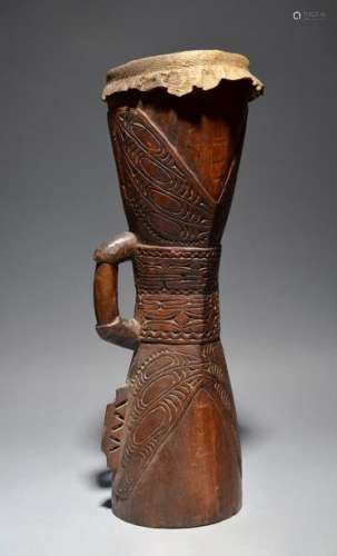 A Papua New Guinea drum Melanesia of hour glass fo…