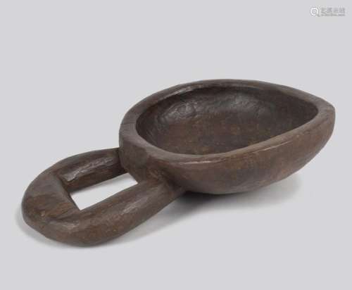 A Fiji bowl Melanesia oval with a large open handl…