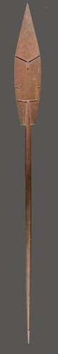 A Solomon Islands paddle Melanesia with a leaf sha…