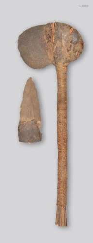 An Aboriginal axe Australia with a stone blade, fi…