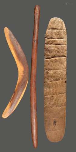 An Aboriginal shield Australia with grooved linear…