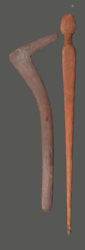 An Aboriginal swan neck boomerang Australia one si…