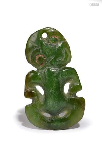 A Maori hei tiki pendant New Zealand nephrite with…