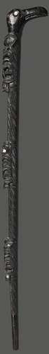 A Maori walking cane New Zealand carved a bird hea…