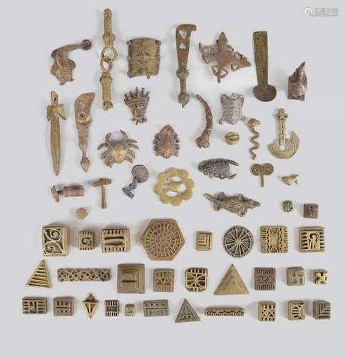 A collection of Ashanti goldweights Ghana brass, i…