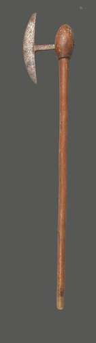 A Zulu axe South Africa with a crescent shape meta…