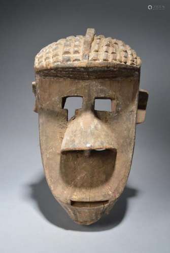 A Bobo mask Burkina Faso with remains of pigment, …