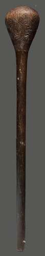 A Chowke club Angola with carved linear decoration…