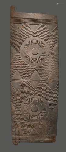 An Ibo door Nigeria with carved parallel linear de…
