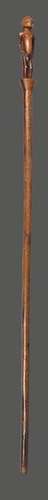 A Chokwe figural staff Angola 87.5cm long.