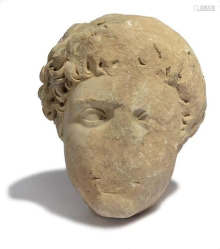 A Roman marble head of a youth circa 2nd 3rd centu…