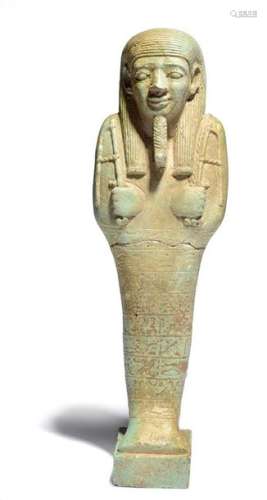An Egyptian faience shabti Late Period, circa 664 …