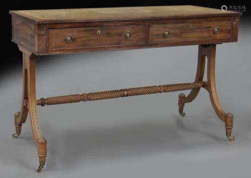 Regency style mahogany sofa table with