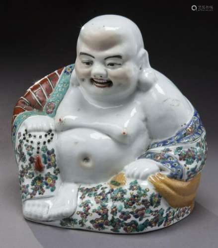 Chinese Republic famille rose porcelain Buddha.