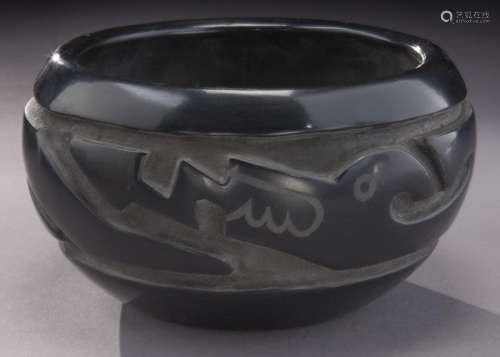 Santa Clara blackware bowl,