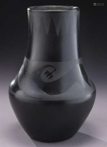 San Ildefonso blackware vase,