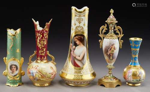 (5) German porcelain items,