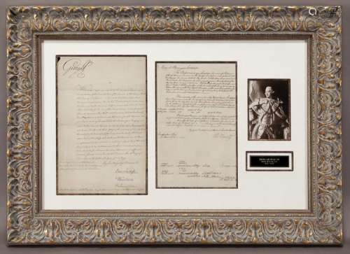 King George III document signed, 