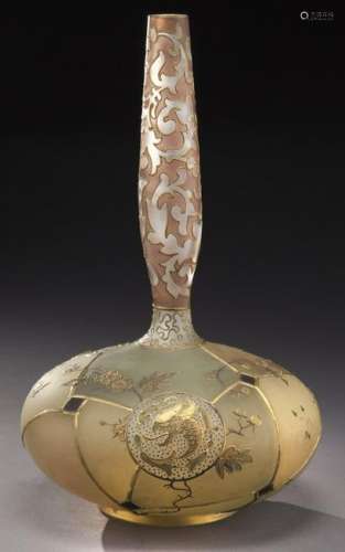 Mount Washington Royal Flemish bulbous stick vase