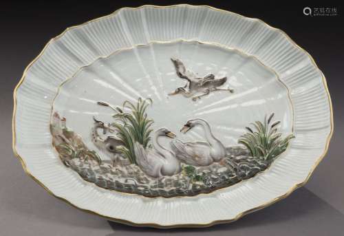 Meissen oval platter in the decorated 