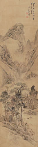 夏敬观 丙子（1936年） 山水 立轴 设色绢本