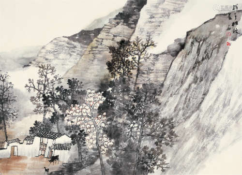 王金石 戊子（2008年） 山水 镜片 设色纸本